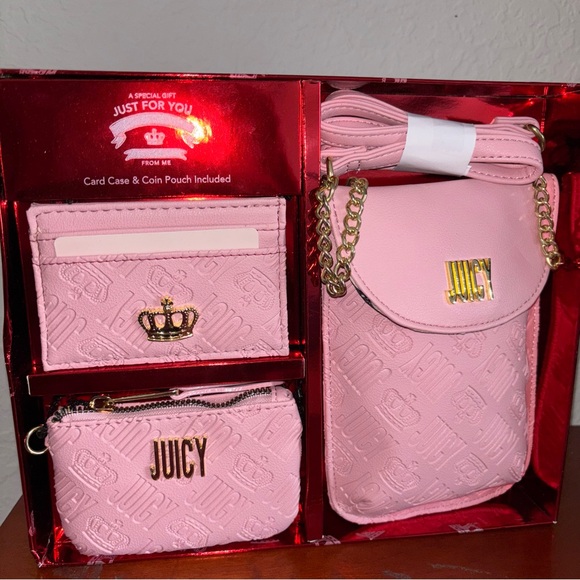 Juicy Couture Pink Accessory 3-Piece Set - Picture 2 of 3